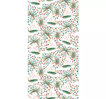 Folie Duschkabine palmenmuster - TenStickers