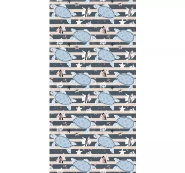 Folie Tür schildkrötenmuster-design - TenStickers