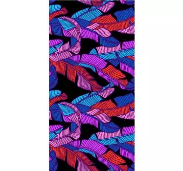 Folie Kühlschrank lebendiges blattmotiv - TenStickers
