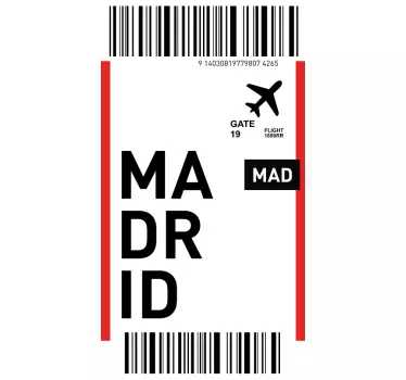 Sticker IPhone madrid flughafenticket - TenStickers
