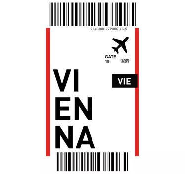 Sticker iphone lebhaftes boarding-pass-design - TenStickers