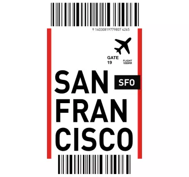 Sticker IPhone san francisco-ticket - TenStickers
