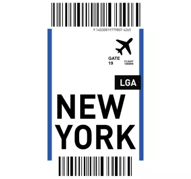 Sticker IPhone new york reiseticket - TenStickers