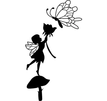 Fee Schmetterling Aufkleber - TenStickers