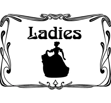 WC Aufkleber vintage-signatur für frauen - TenStickers