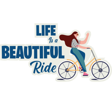 Fahrrad Sticker Das leben ist eine schöne fahrt - TenStickers