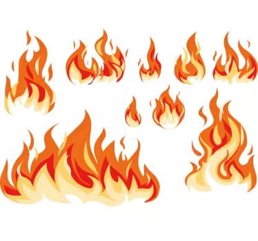 Wildes Feuer Wandtattoo Jugendzimmer - TenStickers