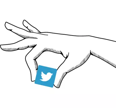 Aufkleber Social Media Twitter - TenStickers