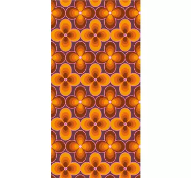 Folie Tür helles blumenmuster - TenStickers
