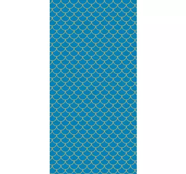 Blaues Fischschuppenmuster Möbelfolie - TenStickers