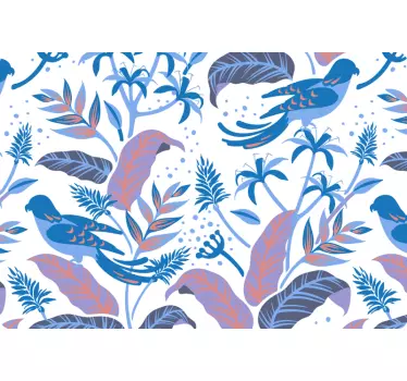Laptop Aufkleber tropische vogelillustration - TenStickers