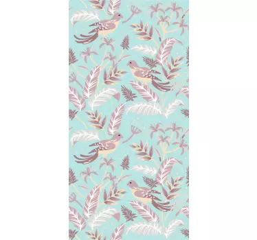 Folie Kühlschrank von der natur inspirierte vögel - TenStickers
