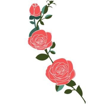 Wandtattoo Wohnzimmer Rosenranke - TenStickers