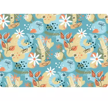 Laptop Aufkleber floral gemusterter bezug - TenStickers