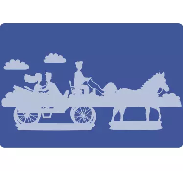 Laptop Aufkleber kutschfahrtszene - TenStickers