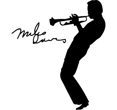 Wandtattoo Musik trompetenspieler-silhouette - TenStickers