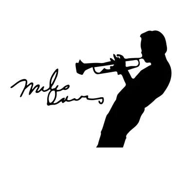 Laptop Aufkleber jazzmusiker-silhouette - TenStickers