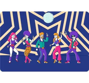Laptop Aufkleber disco-tanzfiguren - TenStickers