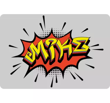 Laptop Aufkleber name im comic-stil - TenStickers