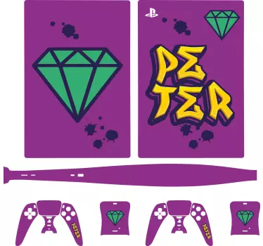 PS5 Skin gaming-graffiti-name - TenStickers