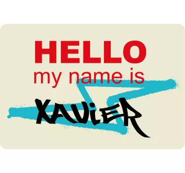Laptop Aufkleber hallo namensanpassung - TenStickers
