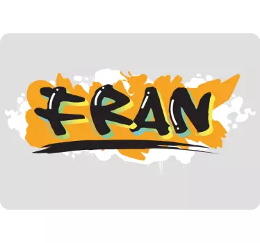 Laptop Aufkleber kantiges graffiti mit namen - TenStickers