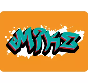 Laptop Aufkleber fettes graffiti mit namen - TenStickers