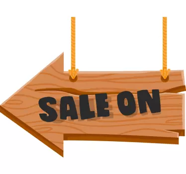 Schaufenster Folie holzverkaufspfeil - TenStickers