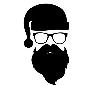 Wandtattoo cooler Weihnachtsmann - TenStickers