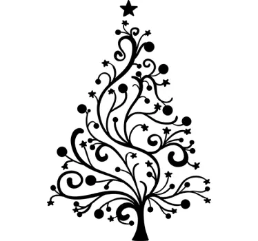 Wandtattoo filligraner Weihnachtsbaum - TenStickers