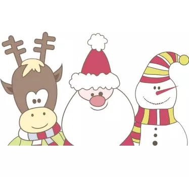 Schaufensteraufkleber Weihnachten Kinderfiguren - TenStickers