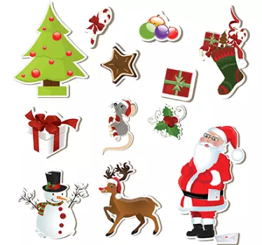 Sticker Sammlung Weihnachtsmotive - TenStickers