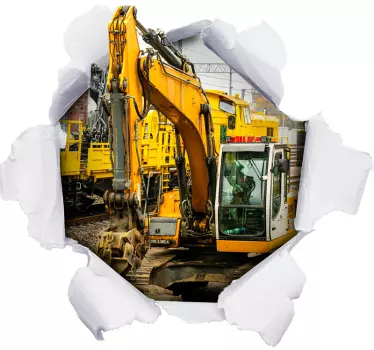Tuning Aufkleber baggermaschinenszene - TenStickers