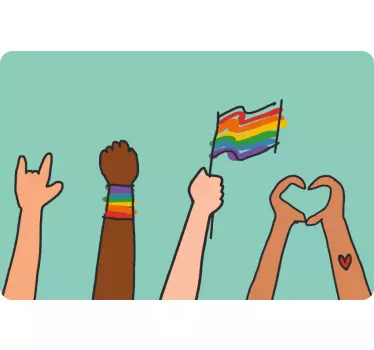 Laptop Aufkleber geste der einheit - TenStickers