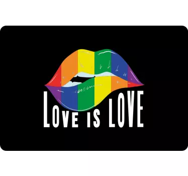 Laptop Aufkleber regenbogen-lippensymbol - TenStickers