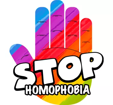 Laptop Aufkleber stoppt homophobie - TenStickers