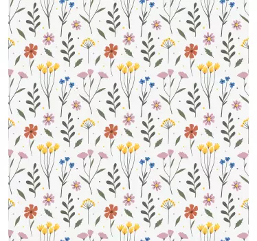 Klebefolie für Möbel Garten mehrfarbiges blumenmuster - TenStickers
