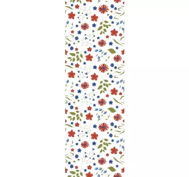 Folie Tür kreation botanischer motive - TenStickers
