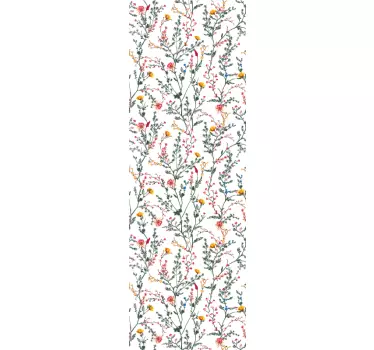 Folie Kühlschrank blumenmuster-applikation - TenStickers