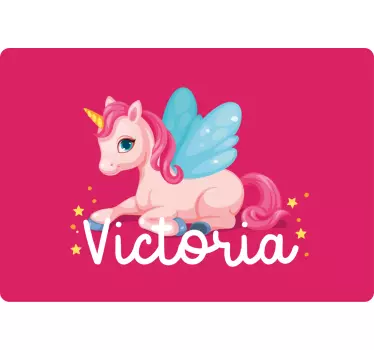 Notebook Aufkleber Lustiges rosa glückliches einhorn - TenStickers