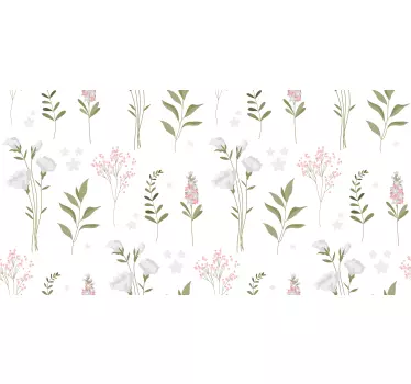 Minimalistisches Wildblumenmuster Möbelfolie - TenStickers