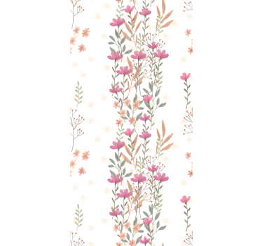 Folie Kühlschrank weißes blumenmuster - TenStickers