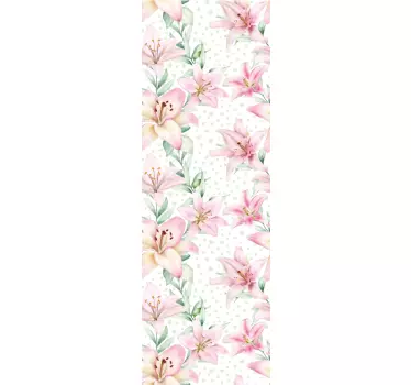 Folie Tür elegantes blumendesign - TenStickers