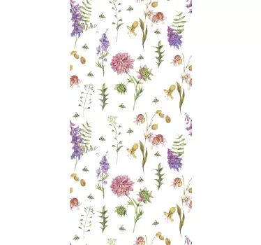 Folie Kühlschrank florale druckapplikation - TenStickers