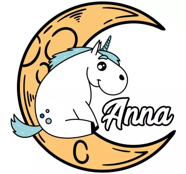 Wandtattoo Kinderzimmer einhorn mond brauch - TenStickers