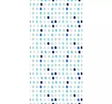 Folie Tür buntes quadratisches muster - TenStickers