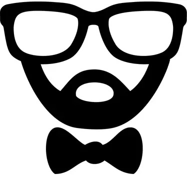 Hipster MacBook Sticker - TenStickers