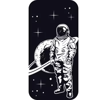 Sticker iphone astronauten weltraumszene - TenStickers