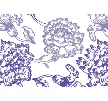 Laptop Aufkleber blumenmusterdetail - TenStickers