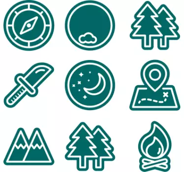 Wohnmobil aufkleber kompass und gipfel - TenStickers